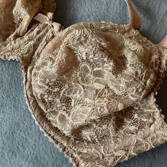 Prima Donna Bra EU 75 FR 90 UK 34 Beige Lace Underwire Everyday Comfort - Picture 7 of 8